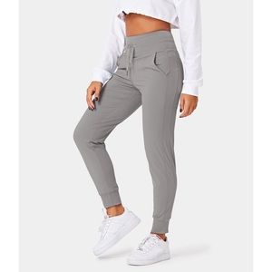Halara Cloudful™ Air High Waisted Drawstring Side Pocket Joggers Grey XSP NWT